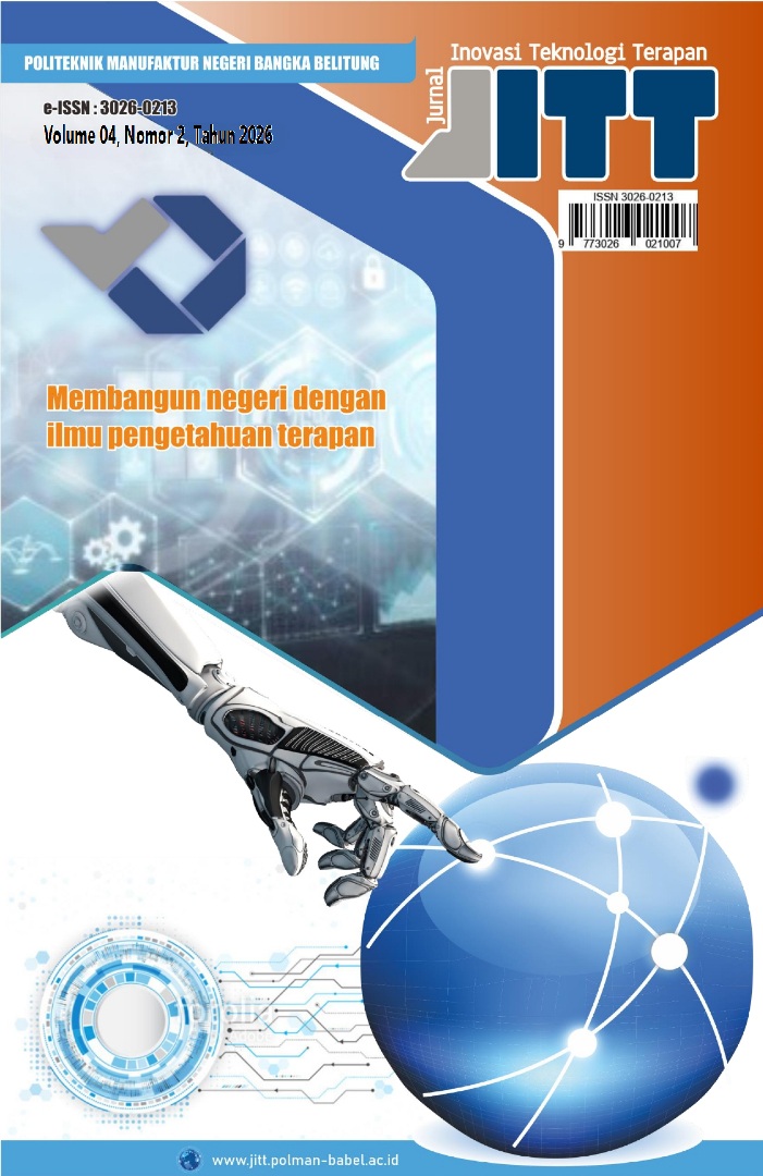 					View Vol. 4 No. 2 (2026): Jurnal Inovasi Teknologi Terapan
				